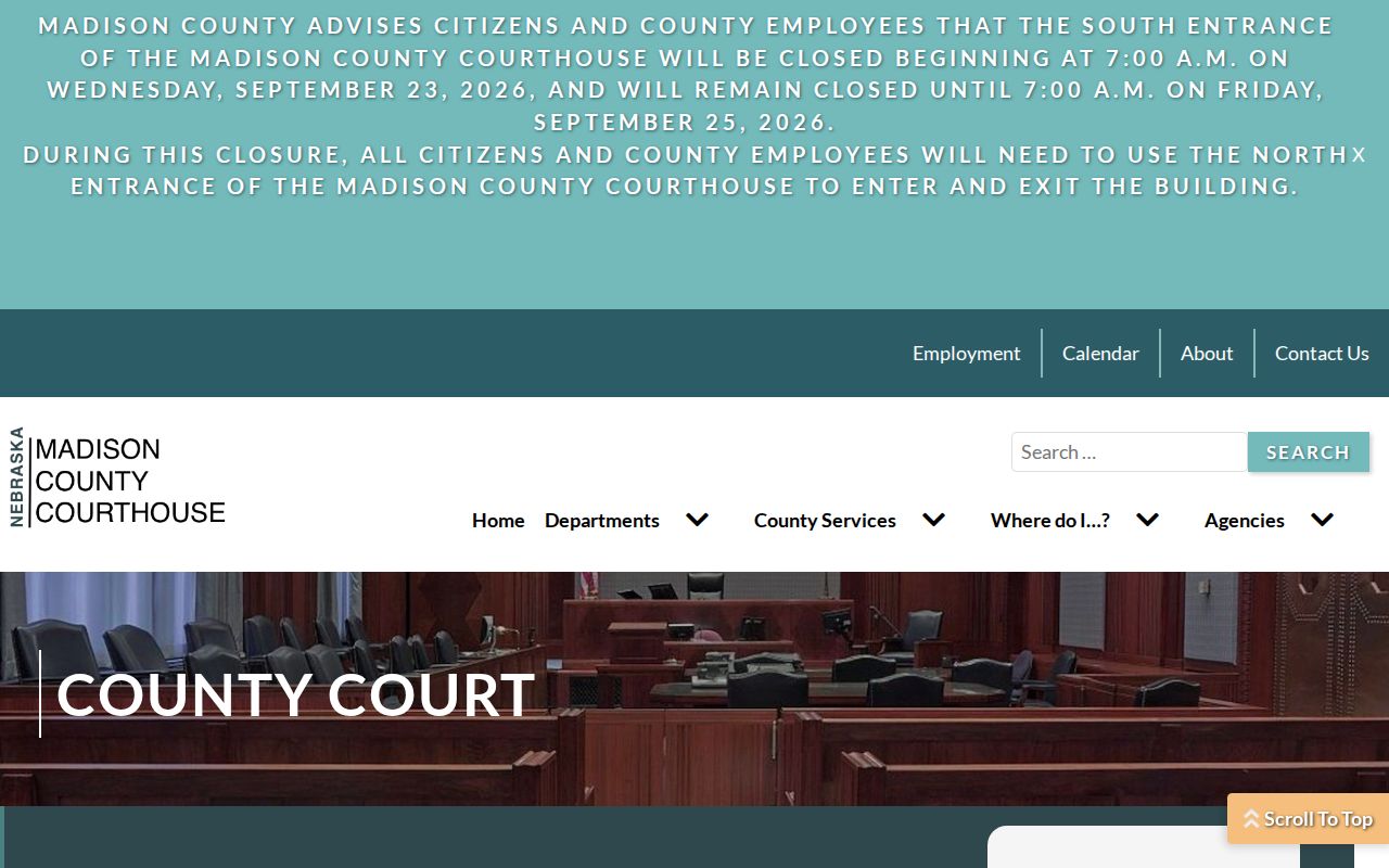 Madison County warrant lookup and County Court access