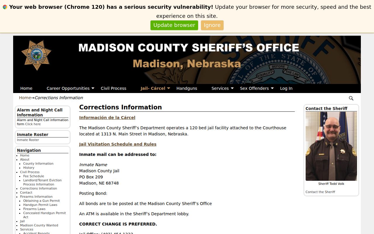 Madison County jail bond instructions for warrant records
